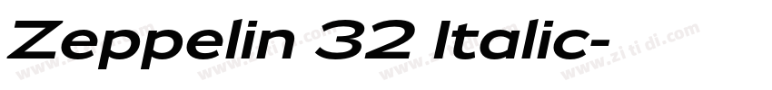Zeppelin 32 Italic字体转换